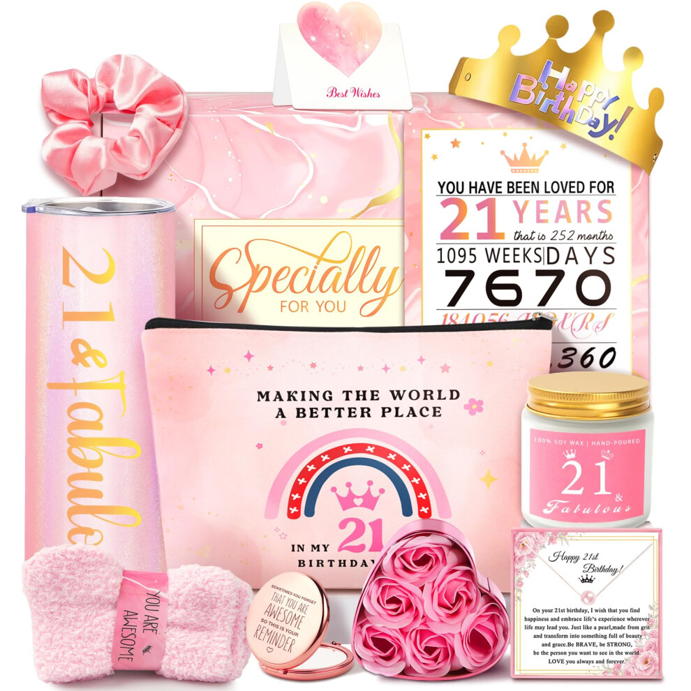 Awfrky 21St Birthday Gifts For Her, 21 Year Old Gifts For Her Women, Female, Best Friends, Daughter, Sister, Girlfriend, Coworker, Bestie