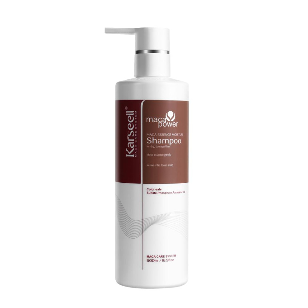 Karseell Moisturizing Shampoo Maca Essence Sulphate Free Deep Nourishing Shampoo For Dry And Damaged Hair 500Ml