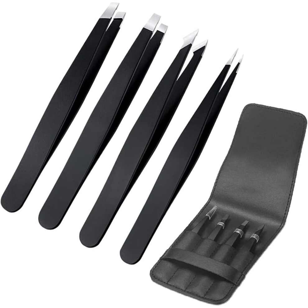 Travel-Friendly Precision Eyebrow Remover, Professional Stainless Steel Tweezers for Facial and Ingrown Hair, Effortless Extraction with Anti-Slip Ha