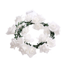 Cordão de luzes em formato de flor ajustável para decoração de varanda e quintal, alimentado por bateria, com controle remoto, 8 modos e