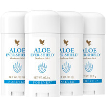 Forever Living Products Forever Aloe Ever Shield Deodorant stick, 92.1g, All day protection, Stain free, Vegetarian & Vegan friendly (bundle of 4)