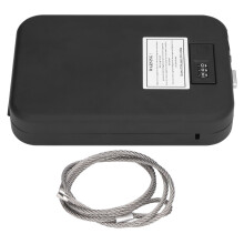 Cofre compacto com leitor de impressões digitais e destravamento mecânico, cofre de aço seguro para uso doméstico e em viagens, leve e resistente.