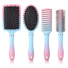 4 Packs Hair Brush Set, Anti-Static Paddle Brush Women Detangle Hair Brushes, Detangling Paddle Brushes for Women Girls Home Salon Supplies(Rainbow)