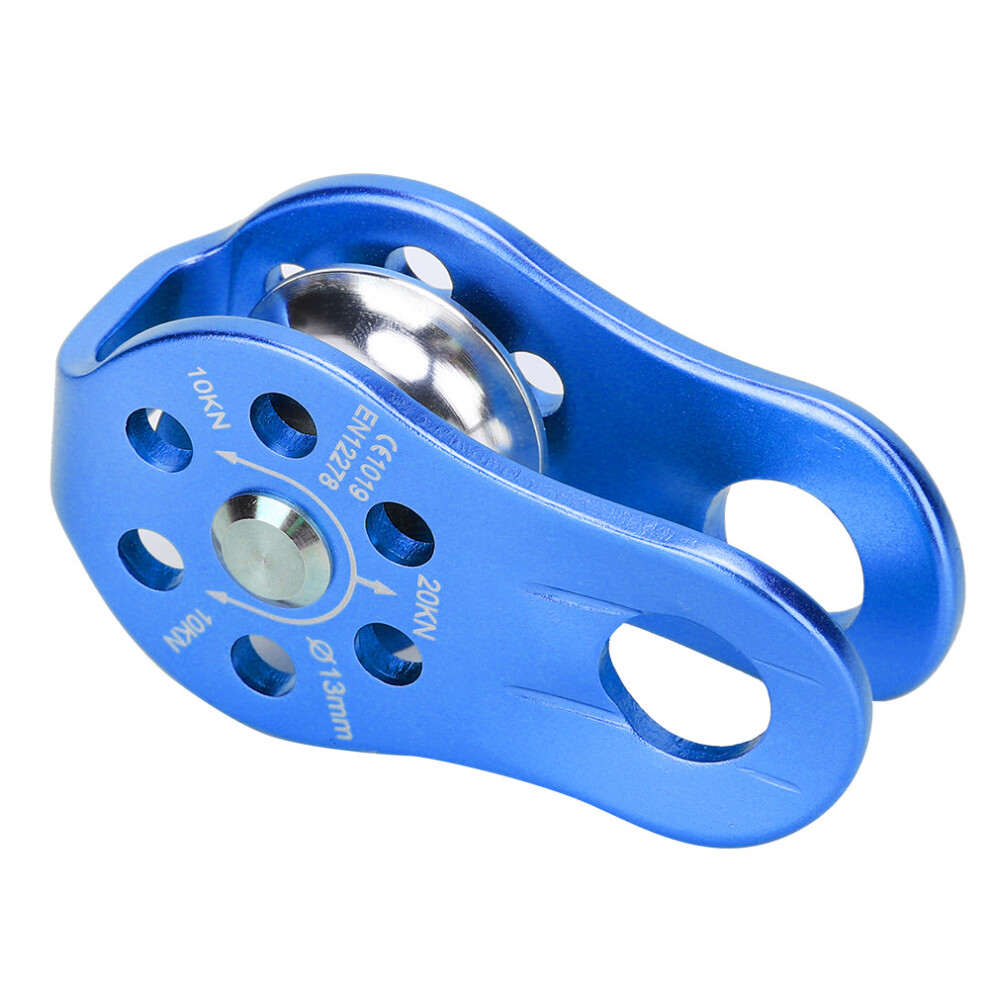 Outdoor Rock Climbing Pulley Fixed Sideplate Single Gear High Altitude Blue 6901379661721