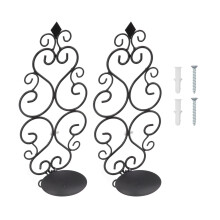Dekorative Wandkerzenhalter, elegante Raumdekoration, faltbare Wandkerzenhalter aus Metall, Schmiedeeisen, klassisches florales Rankenmuster