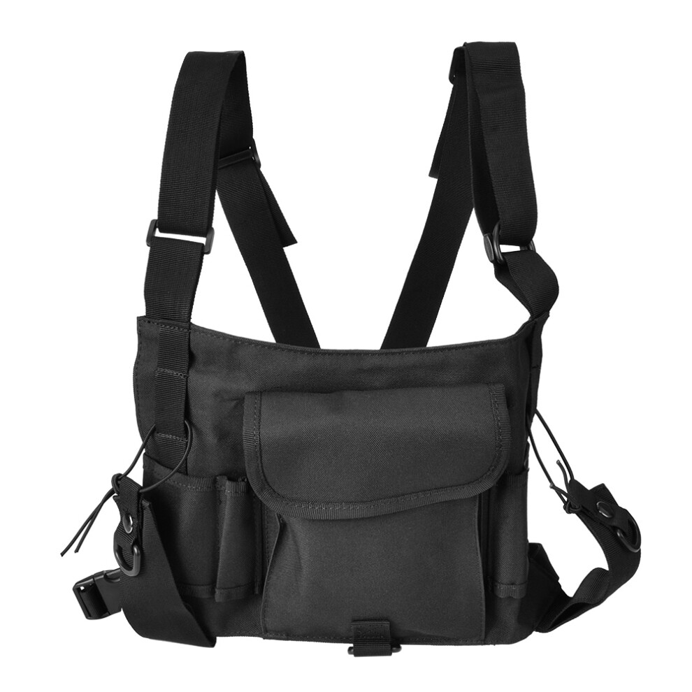 Adjustable Radio Chest Harness, Oxford Cloth Universal Radio Holster Pack For Hands-Free Walkie Talkie Vest 9340258755224