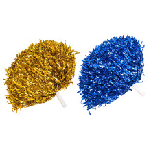 Pompons aus metallisch glänzenden, einfarbigen Folien, mit Glitzereffekt, wasserfest und leicht zu reinigen, für verschiedene Sportarten und