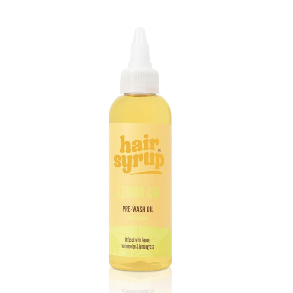 Hair Syrup | Lemon-Aid Pre-Wash Hair Oil | Refresh & Rejuvenate Your Scalp | Infused With Lemon, Watermelon & Lemongrass | Vegan | 100% Natural |