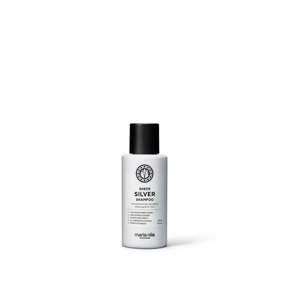 Maria Nila Silver/Golden Sheer Shampoo 100 Ml, Neutralizes Shades, Violet Pigments Gives Cool Tone, 100% Vegan & Sulfate/Paraben Free