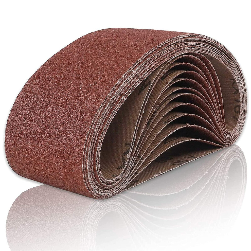 3X21 Inch Aluminum Oxide Sanding Belts 80 Grit 75X533mm Durable For Wood Metal Plastic Belt Sander 12Pcs 9094768956083