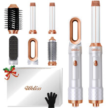 6 in 1 Hairstyler, UKLISS Hair Dryer Brush with Automatic Wrap Air Curler, Hair Straightener Brush, Thermal Brush, Hairdryer, Multistyler Hot Brush
