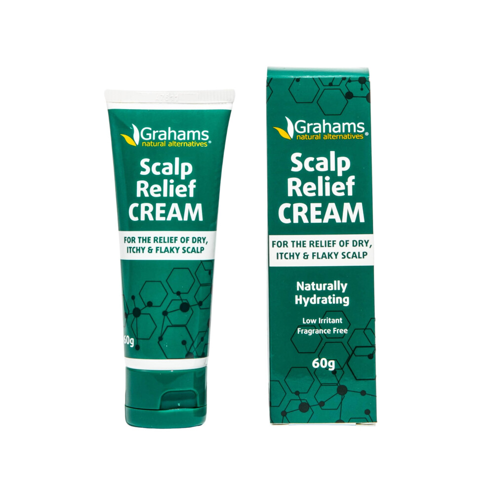 Grahams Natural Cream Scalp Relief - Seborrheic Dermatitis, Dandruff & Psoriasis Scalp Treatment To Moisturise Dry, Itchy & Flaky Scalps - With Manuka