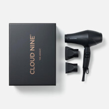 CLOUD NINE The Airshot Hair Dryer | Fast Compact 2000w All Hair Types | Variable Temperature Control Low Mid High | Two Nozzles Included | Anti Static