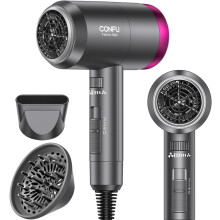 CONFU 1800W HairDryer for Men, Ionic Hair Blow Dryers, Lightweight Hair Dryer with Cool Shot Button & Diffuser & Concentrator for Travel Salon Home