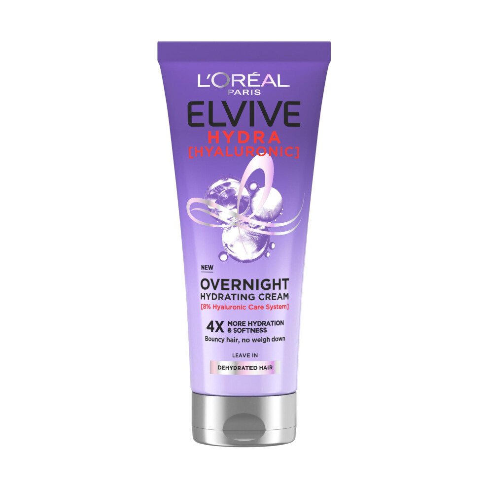 L’oréal Paris L'or?Al Paris Elvive Hydra Hyaluronic Acid Overnight Hydrating For Dry Hair, 200 Ml Cream