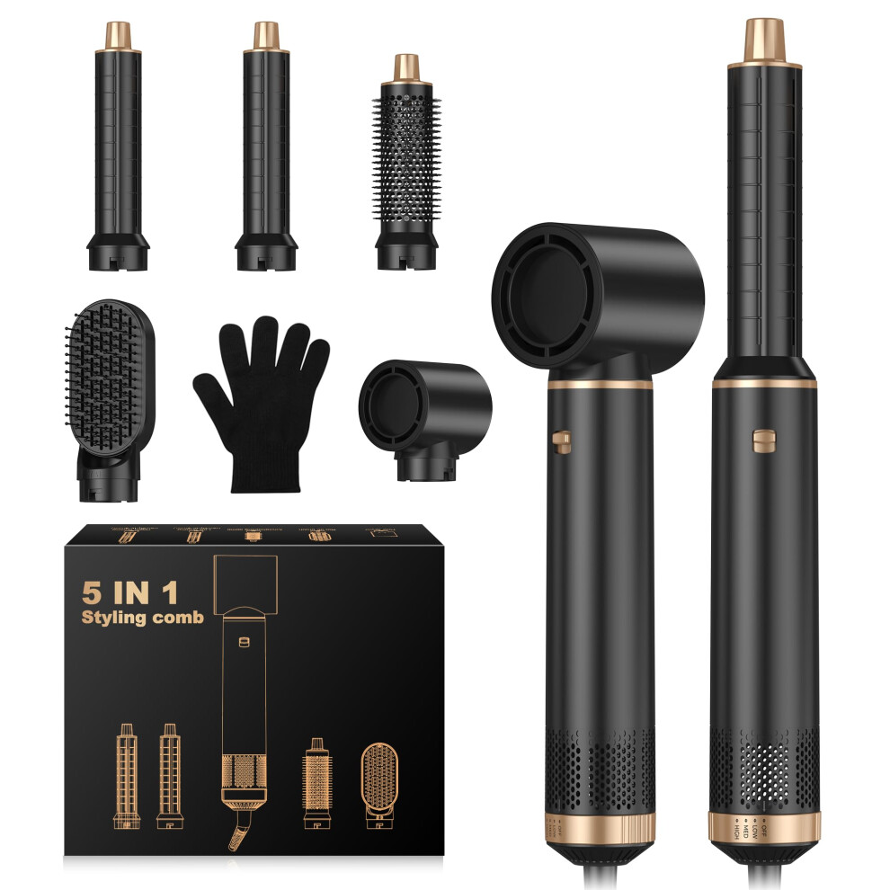Ukyitu 5 In 1 Hair Styler Airbrush 5 In 1 Multi Styler, Air Styler 5 In 1 With Curl Straighten, Volumise, Smooth And Drying For Styling, Air Brush 5 In 1 For