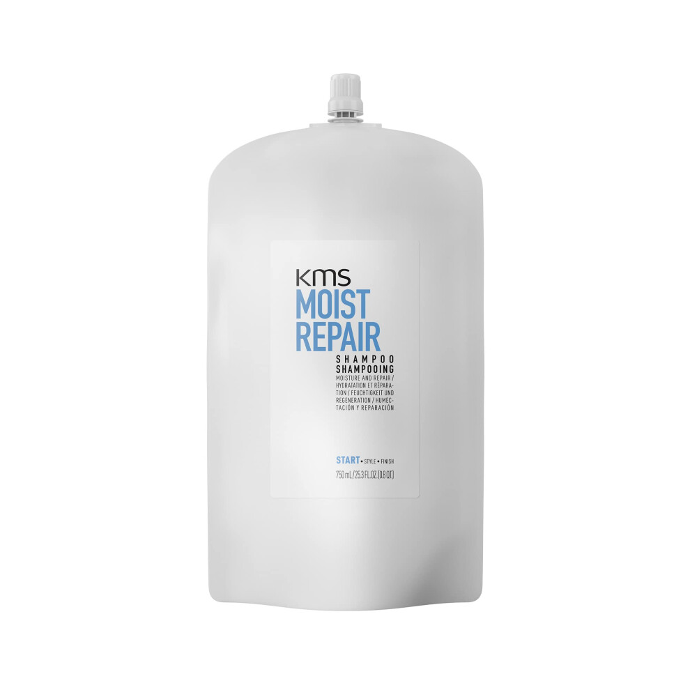 Kms Moistrepair Shampoo Pouch, 750Ml For Dry, Damaged Hair