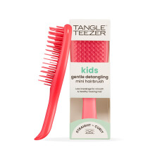 Tangle Teezer Mini Ultimate Detangler - For Wet & Dry Hair - Detangling Brush for All Hair Types - Perfect Brush For Kids & Travel - Pink Punch