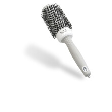 Olivia Garden Expert Blowout Shine ? White & Grey - 45 - Ceramic Coated Round Brush for Smooth Blowout, Frizz-Free Hair & Radiant Shine