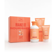 Wella Professionals Nutri-Enrich Instant Nourishment Gift Set - Shampoo & Conditioner & Hair Mask - Nourishing Hair Care Gift Set with Goji Berry &