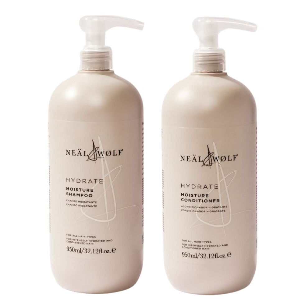 Neal & Wolf Hydrate Moisture Shampoo & Conditioner 950Ml Duo For Dry Hair