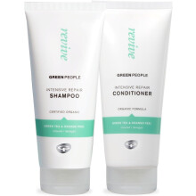 Green People Intensive Care Hair Shampoo (200ml) and Conditioner (200ml) Bundle, Certified organic ingredients, Green Tea and Orange Peel, Vegan and