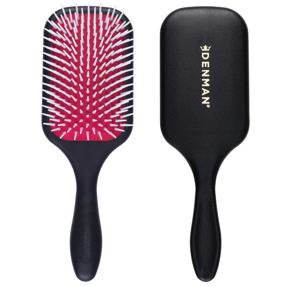 Denman Detangler D38 Hair Brush For Fast And Comfortable Detangling, Blow Drying And Styling - Combination Of D3 Styling Pins & Paddle Brush - For