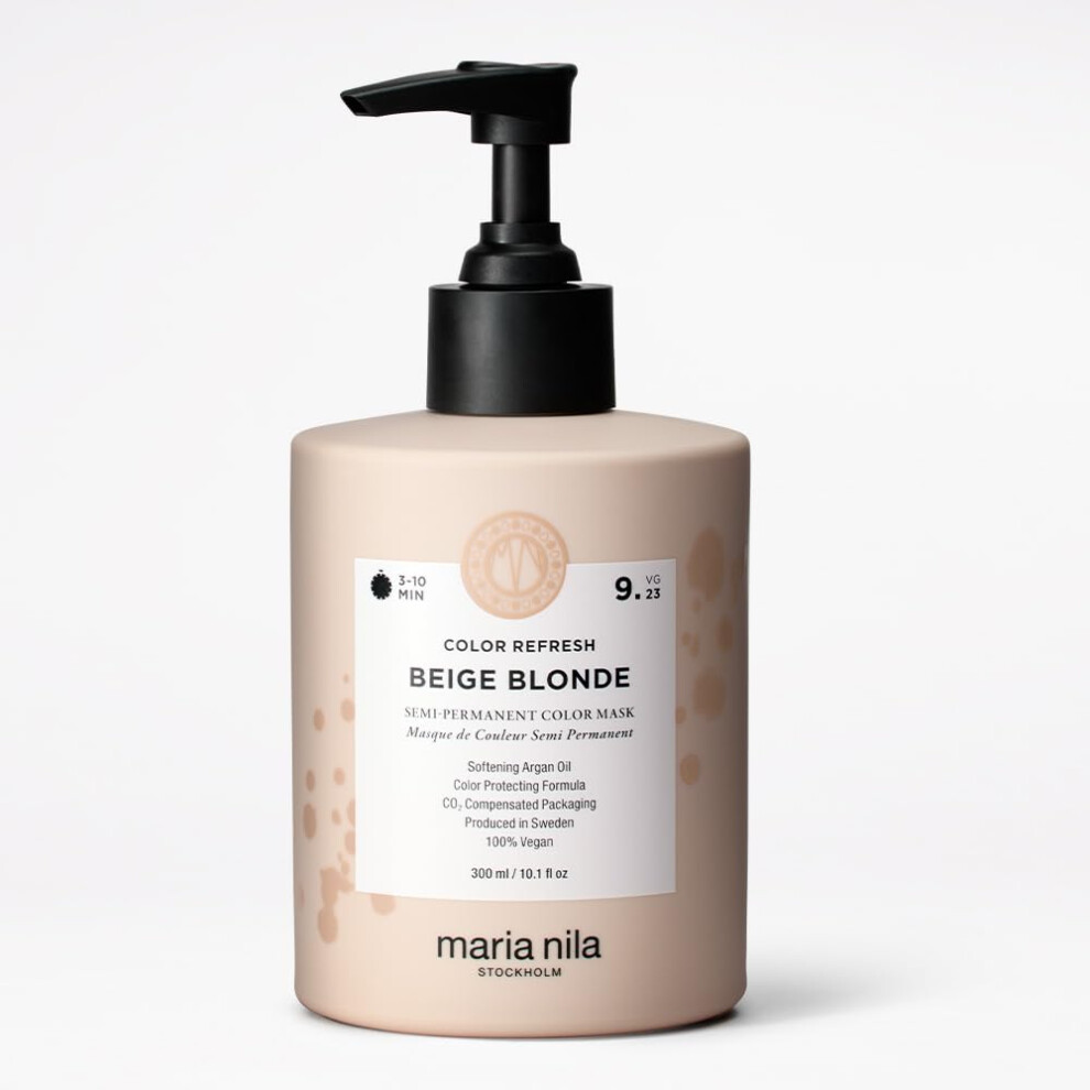 Photos - Hair Dye Maria Nila Colour Refresh, Beige Blonde 300 ml, Cool-toned Soft Beige Hair Mask, Semi-Permanent Pigments, 100 Vegan & Sulfat