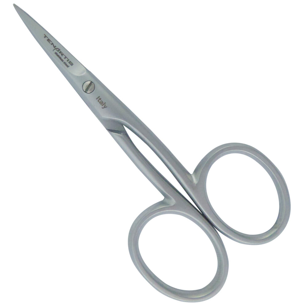 Tenartis Stainless Steel Curved Scissors For Nail, Cuticle And Embroidery - Made In Italy