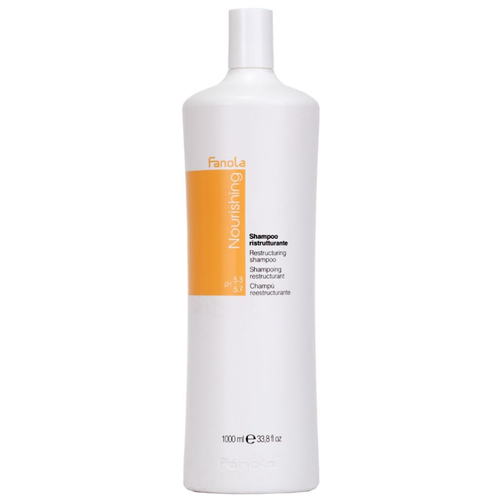 Fanola Restructuring Shampoo, Hydration And Nourishment To Dry, Stressed And Damaged Hair, Enriched Formula With Milk Proteins, 1000