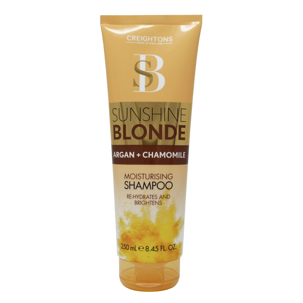 Creightons Sunshine Blonde Extra Moisturising Shampoo (250Ml) - With Argan & Chamomile. Rehydrates, Brightens & Enhances Natural & Colour Treated