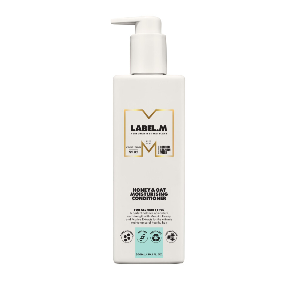 Label.m Honey & Oat Moisturising Conditioner 300Ml ? With Recyclable Pump