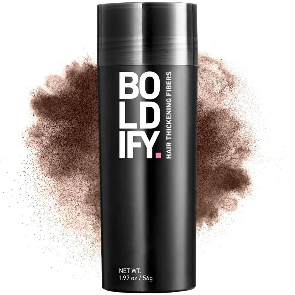 Boldify Brown Hair Fibres (56G) - Fill In Thinning And Fine Hair For An Instantly Fuller, Thicker Look - 14 Shades For Women And Men - Medium