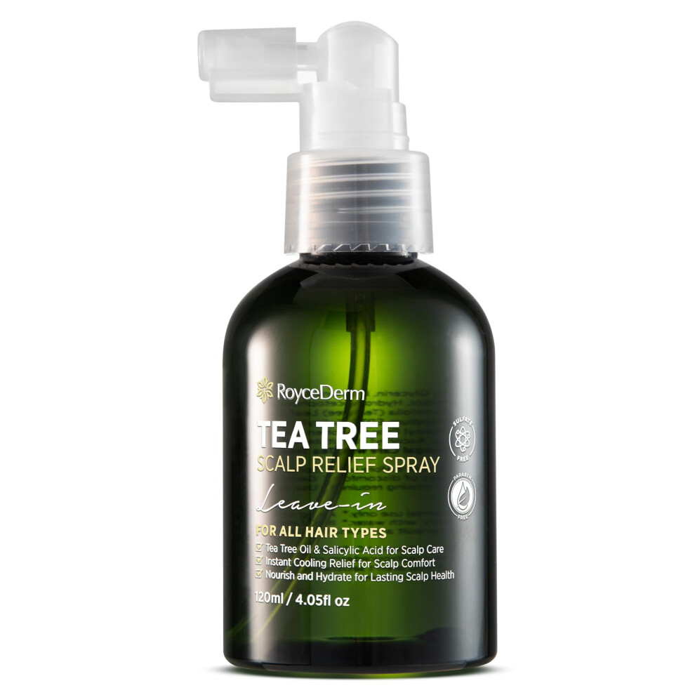 Photos - Hair Product RoyceDerm Tea Tree Scalp Relief Spray: Leave-In Scalp Care for Dry, Flaky, and Itchy Scalp - Tea Tree Oil Formula for Dandru