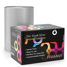 Framar Silver Embossed Roll Hair Foil, Hair Foils for Highlighting, Foils for Highlights, Hairdressing Foil for Hair Highlights, Highlighting Foil,