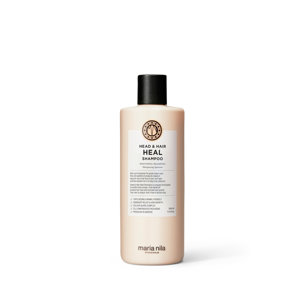 Maria Nila Head & Hair Heal, Shampoo 350 Ml, Soothing Aloe Vera For Dry & Itchy Scalps, 100% Vegan & Sulfate/Paraben Free