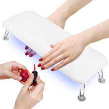 2 In 1 UV LED Nail Lamp with Arm Rest,Soft Manicure Hand Pillow Nail Lamp for Curing Nails Gel Polish and Hand Arm Rest,72W Gel Nail Dryer Hand Holder