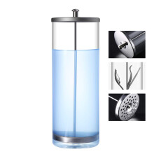 School Season Disinfection Jar, Professional Sterilization Glass Container Sanitizer Scissor Tweezers Disinfecting Jar Manicure Tools for Beauty SPA