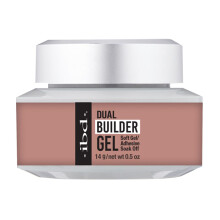 IBD Dual Builder Gel, 14 g - Warm Nude - Made in USA - Soft Gel and Bonding Gel for Permanent Nail Extension - Gently Removable - UV/LED Curing