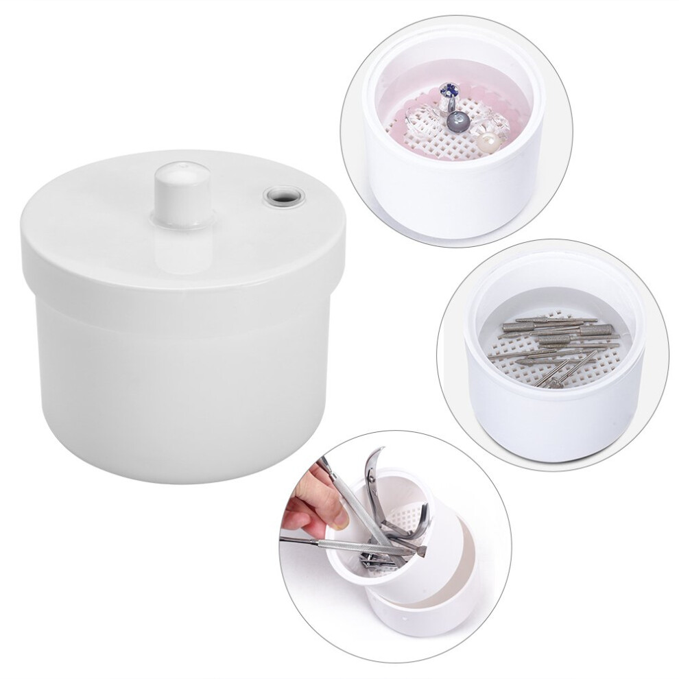 Julykai Cleaning Round Box,Disinfection Round Box Sterilizer Pot Clean Jar For Nail Art Metal Tools Manicure Accessories Cleaning Pot Clean Jar For Nail Art