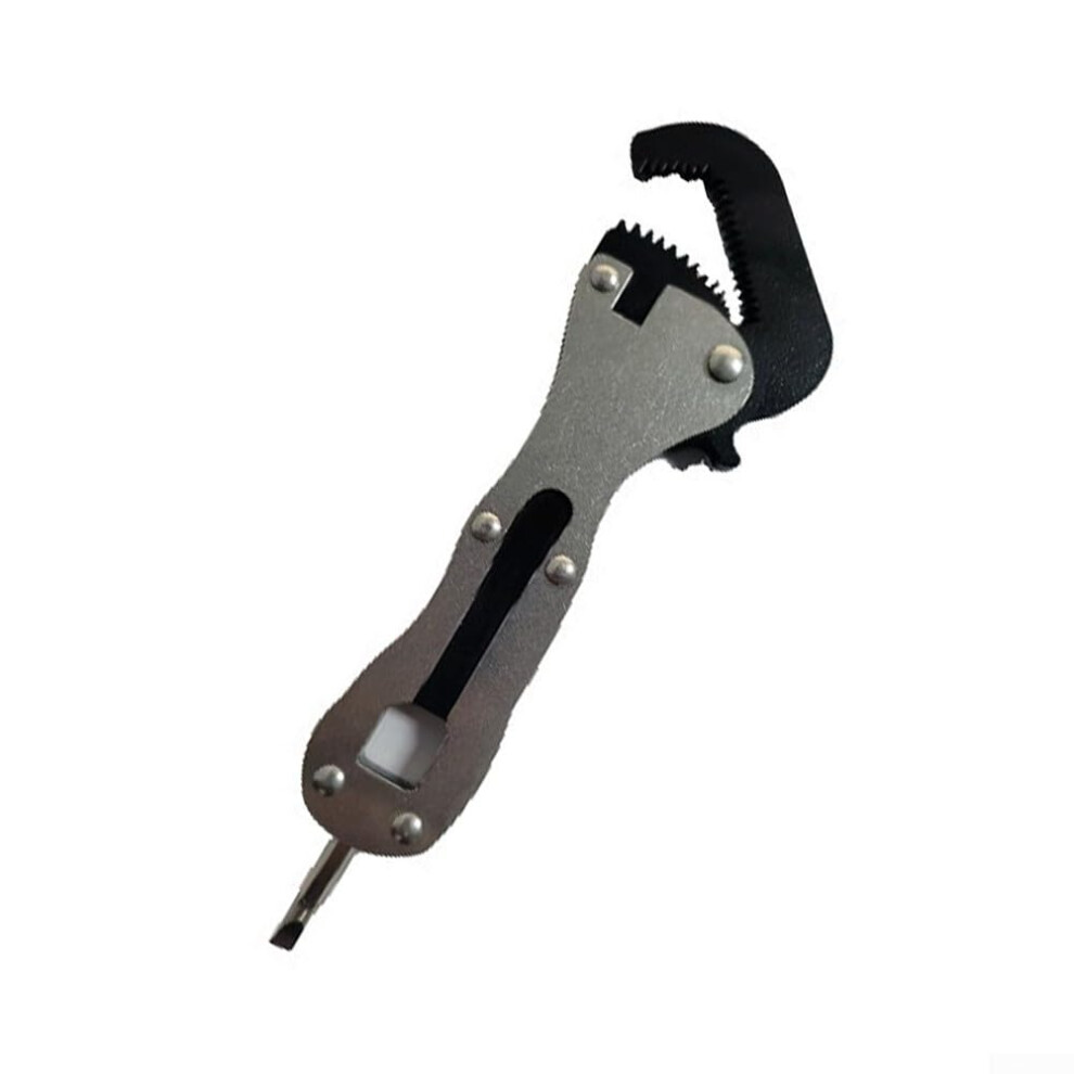 Compact Adjustable Wrench With Builtin Bit Socket And Selfadjusting Feature In Stainless Steel For Tight Spaces 9187378954140