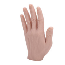 Silicone Male Hand Model,Reusable Simulation Silicone Artificial Hand Model,Bendable Artificial Hand for Festival Props Painting Practice (Left Hand)