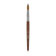 Red Wooden Nail Brush Kolinsky Sable Hair Nail Tool Acrylic Professional Nail Art Brush for UV Gel Polish (12#)