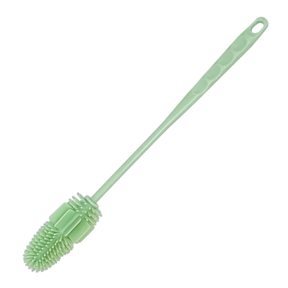 Silicone Bottle Brush with Long AntiSlip Handle for Deep Cleaning Glass and Plastic Bottles 27x1.4cm