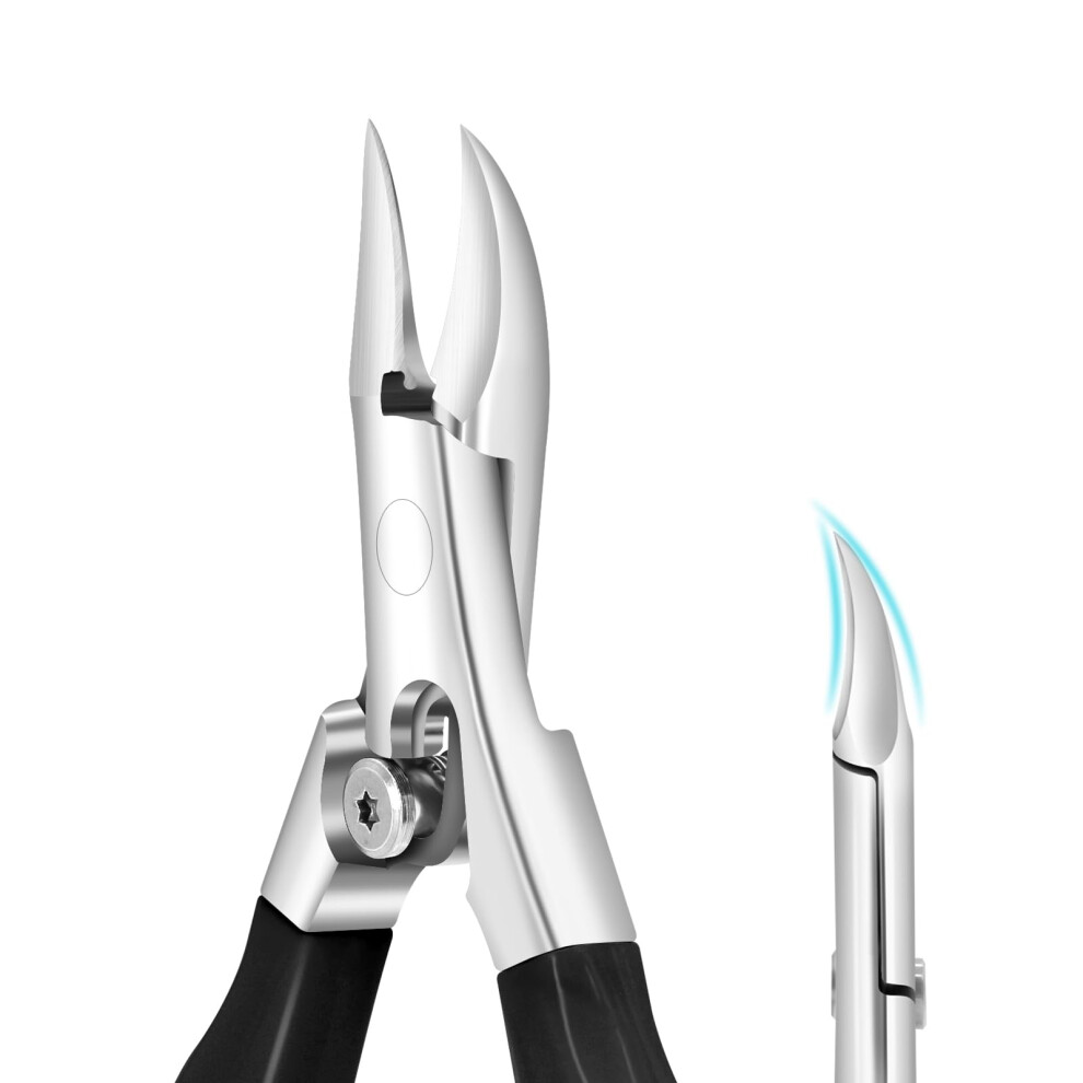 Wenxintek Toe Nail Clipper For Thick And Ingrown Toenails,Professional Nail Clippers Podiatrist Toenail Nipper For Senior,Toenails Treatment Tool,With Stainless