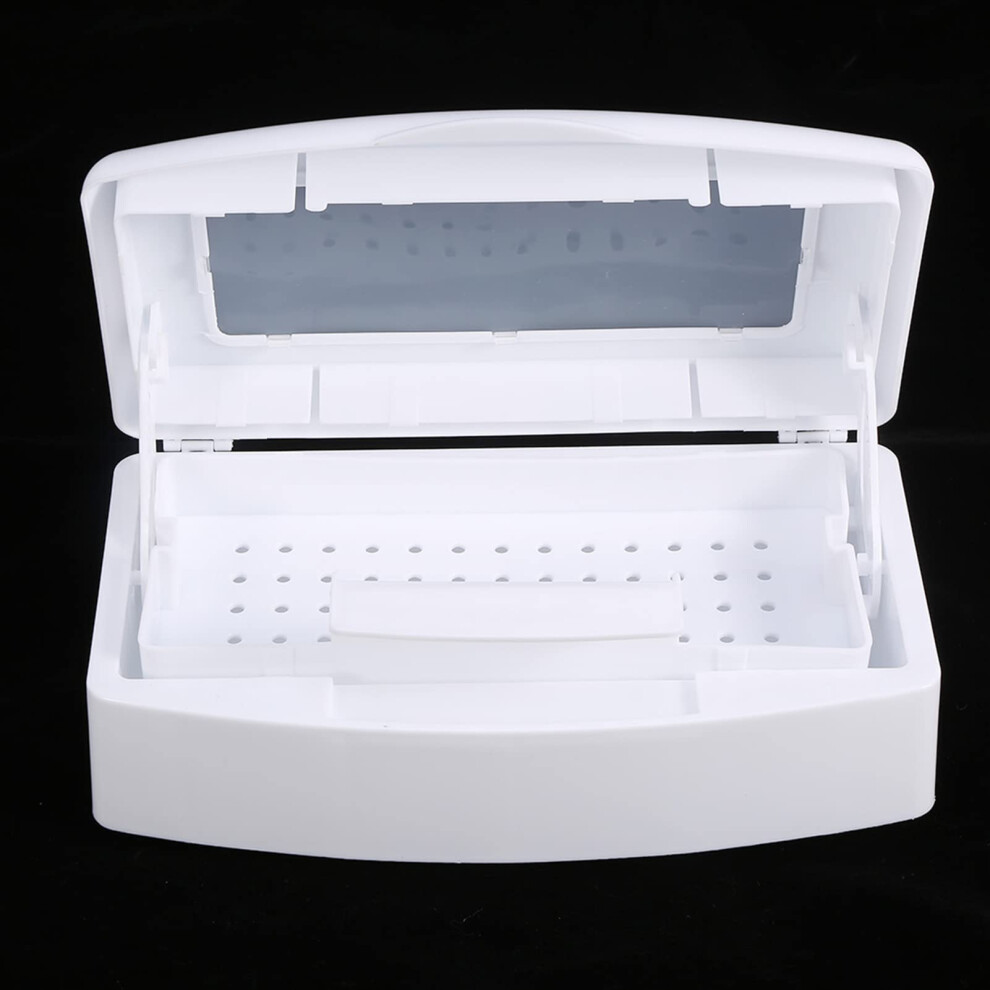 Gernie Nail Tool Sterilizer Box, Professional Plastic Sterilizing Tray Transparent Clean Sterilizer Box Nail Art Tool Sterilizer Tray For Nail Tweezers,
