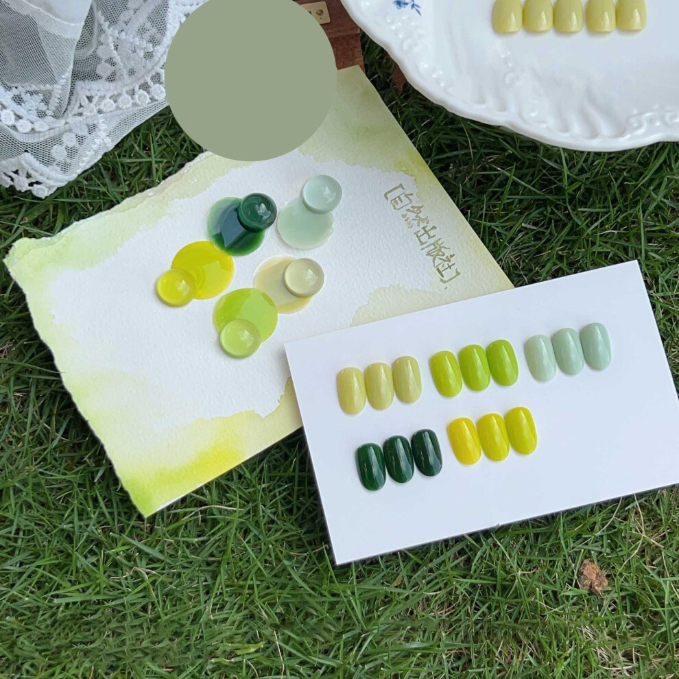 Adhere Green 12Ml X 12Pcs Gel Polish Kit, Uv Led Gel Nail Polish, Soak Off Nail Varnish Gel Polish For Manicure Salon Diy Design At Home