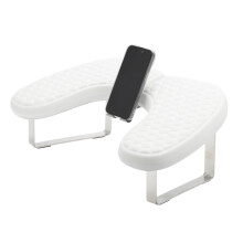 VOCOSTE Nail Arm Rest with Mobile Phone Holder, Manicure Hand Rest, Hand Rest for Nail Tech with Stable Base, White