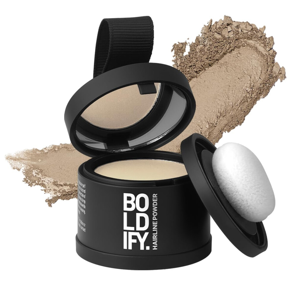 Boldify Gray Hairline Powder - Root Touch Up Hair Color For Coverage - Bald Spot Concealing Hair Powder For Women And Men - 24-Hour Stain-Proof