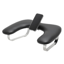 VOCOSTE Nail Arm Rest with Mobile Phone Holder, Manicure Hand Rest, Hand Rest for Nails Tech with Stable Base, Black